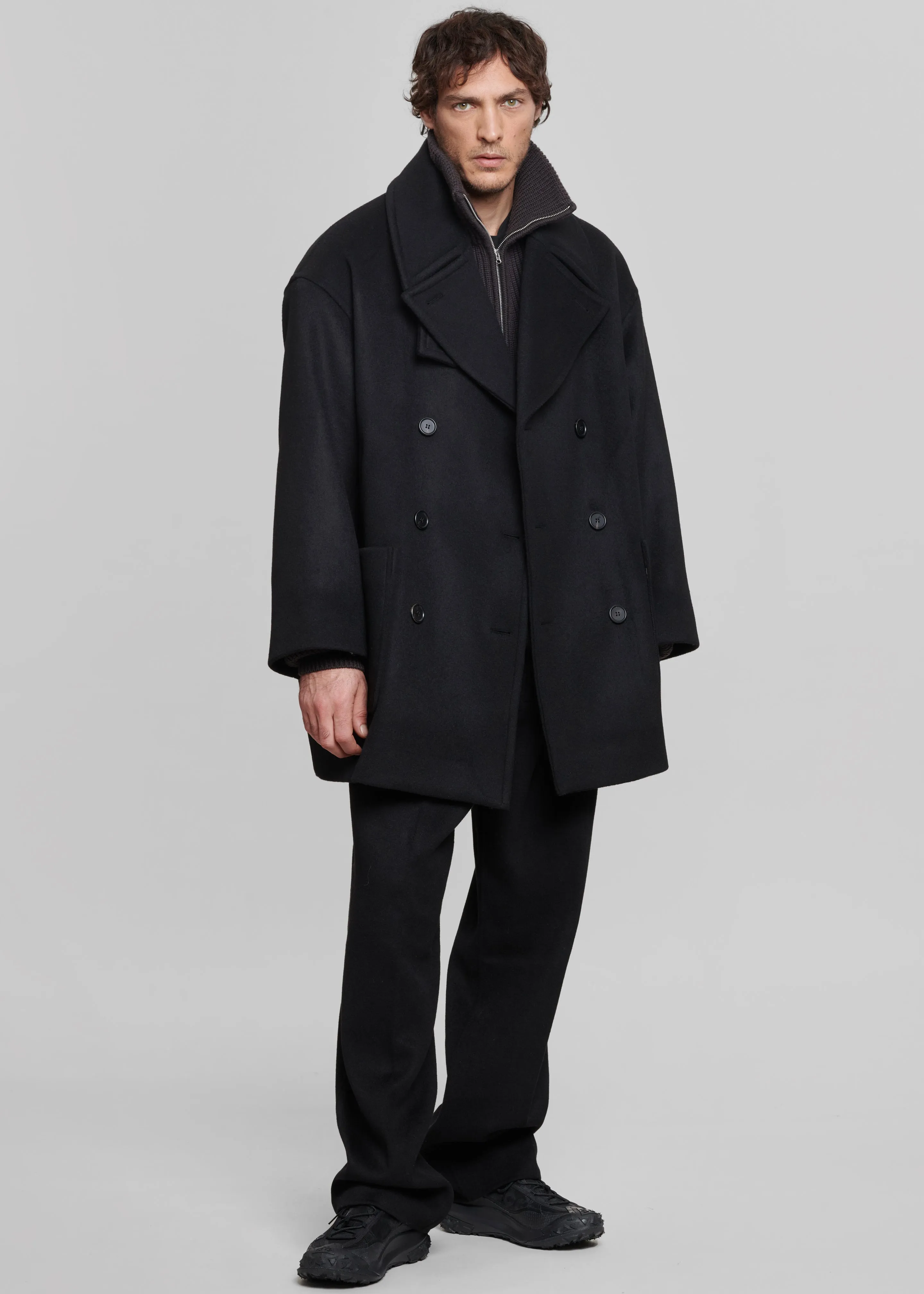 Cooper Wool Peacoat - Black