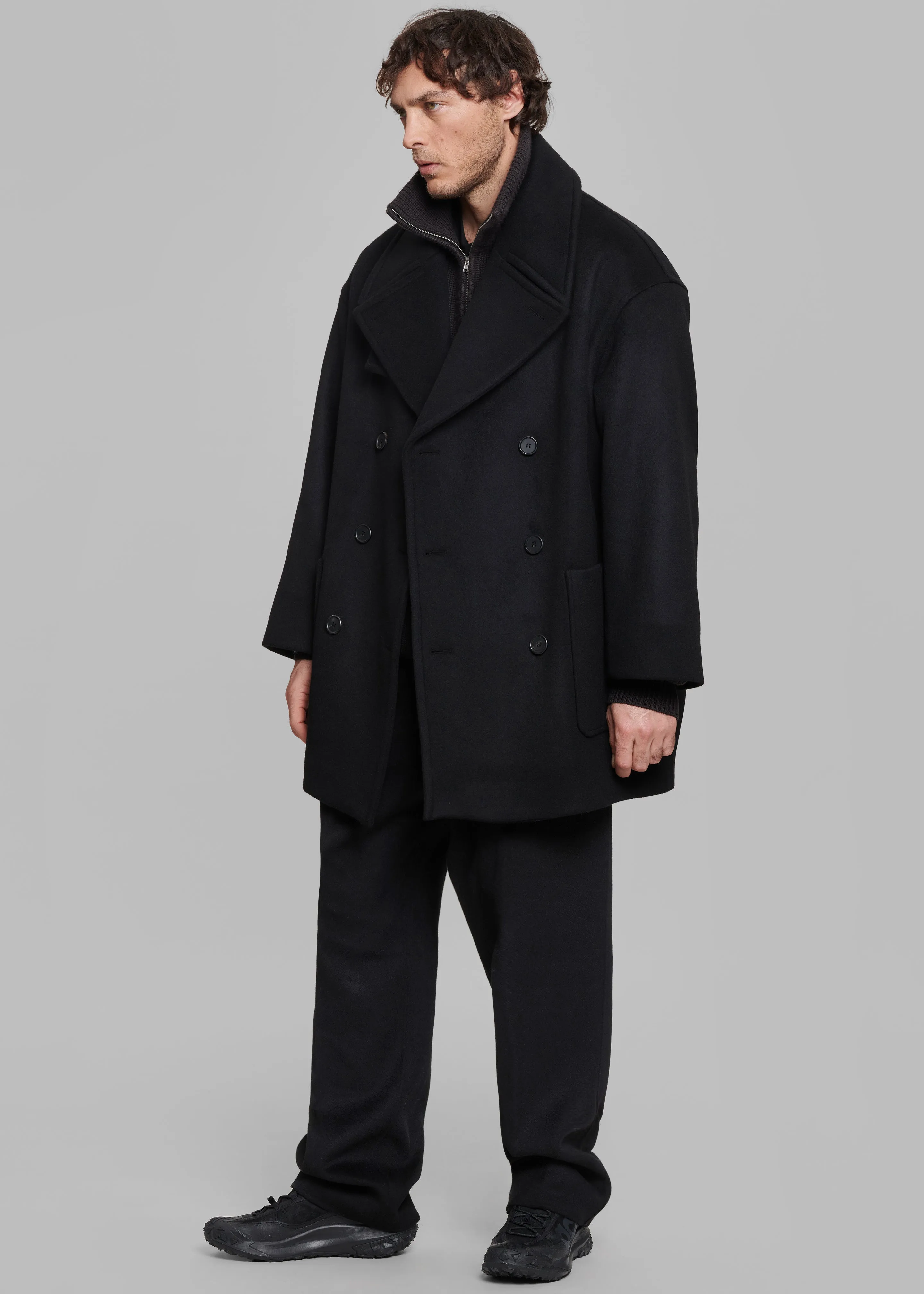 Cooper Wool Peacoat - Black