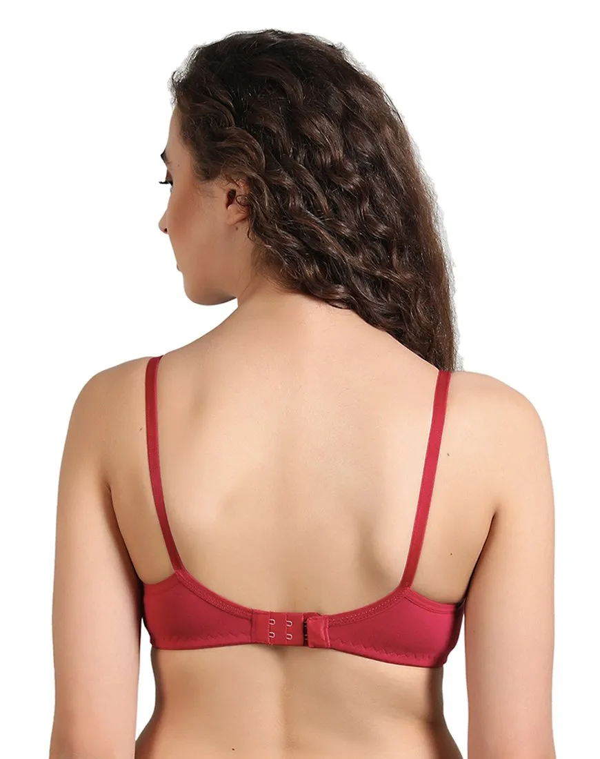 Cotton Non Padded Bra Maroon for Girls