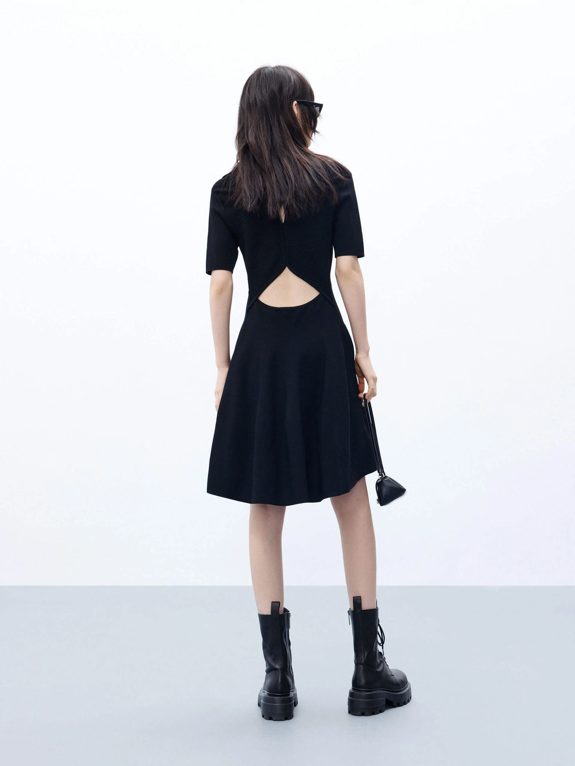 Cutout Back Midi Dress