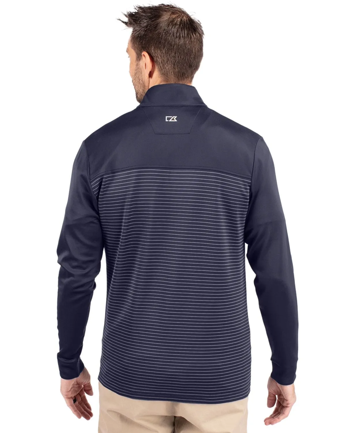 Cutter & Buck - Men's Traverse Stripe Quarter Zip