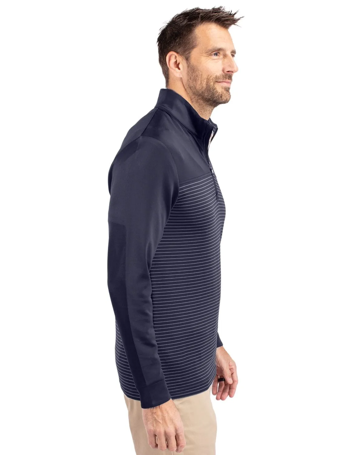 Cutter & Buck - Men's Traverse Stripe Quarter Zip