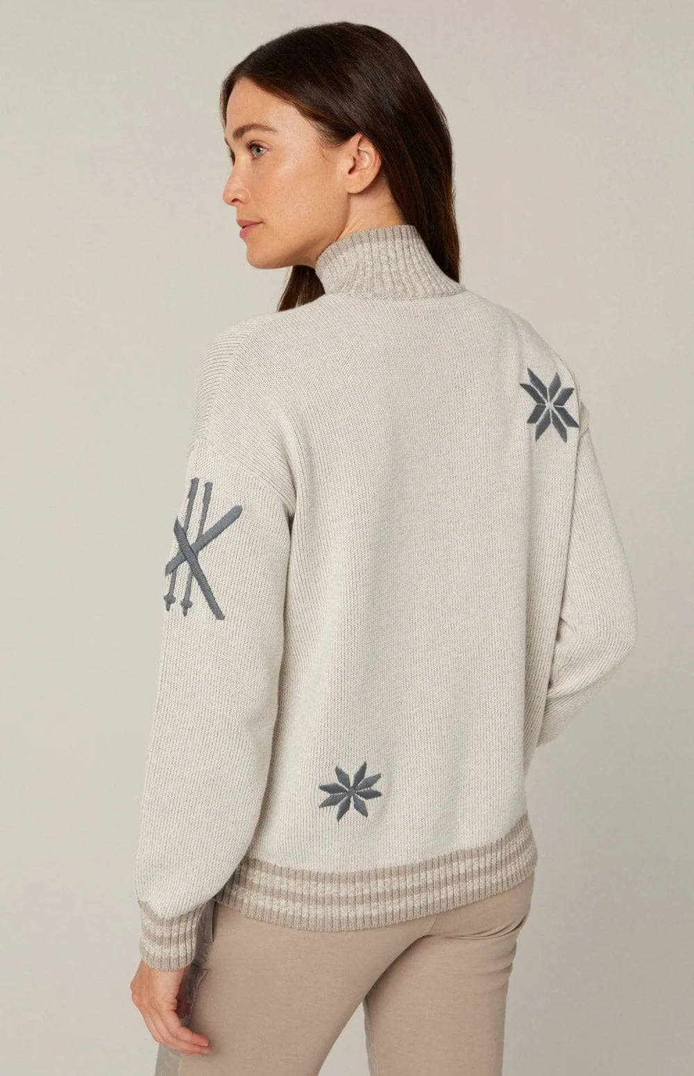 Devin Mock Neck Sweater | Ivory