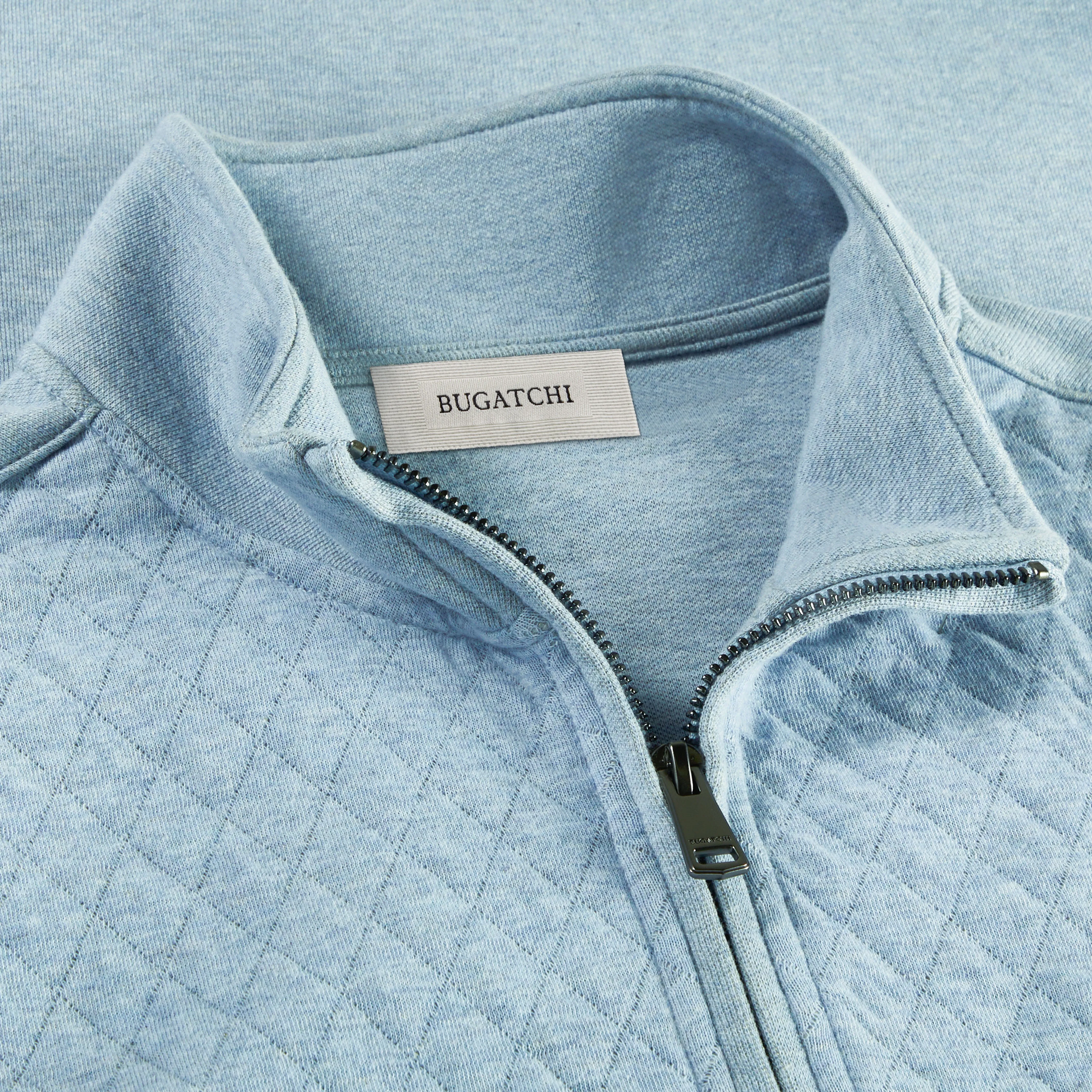 Diamond Quilted Quarter-Zip Pullover