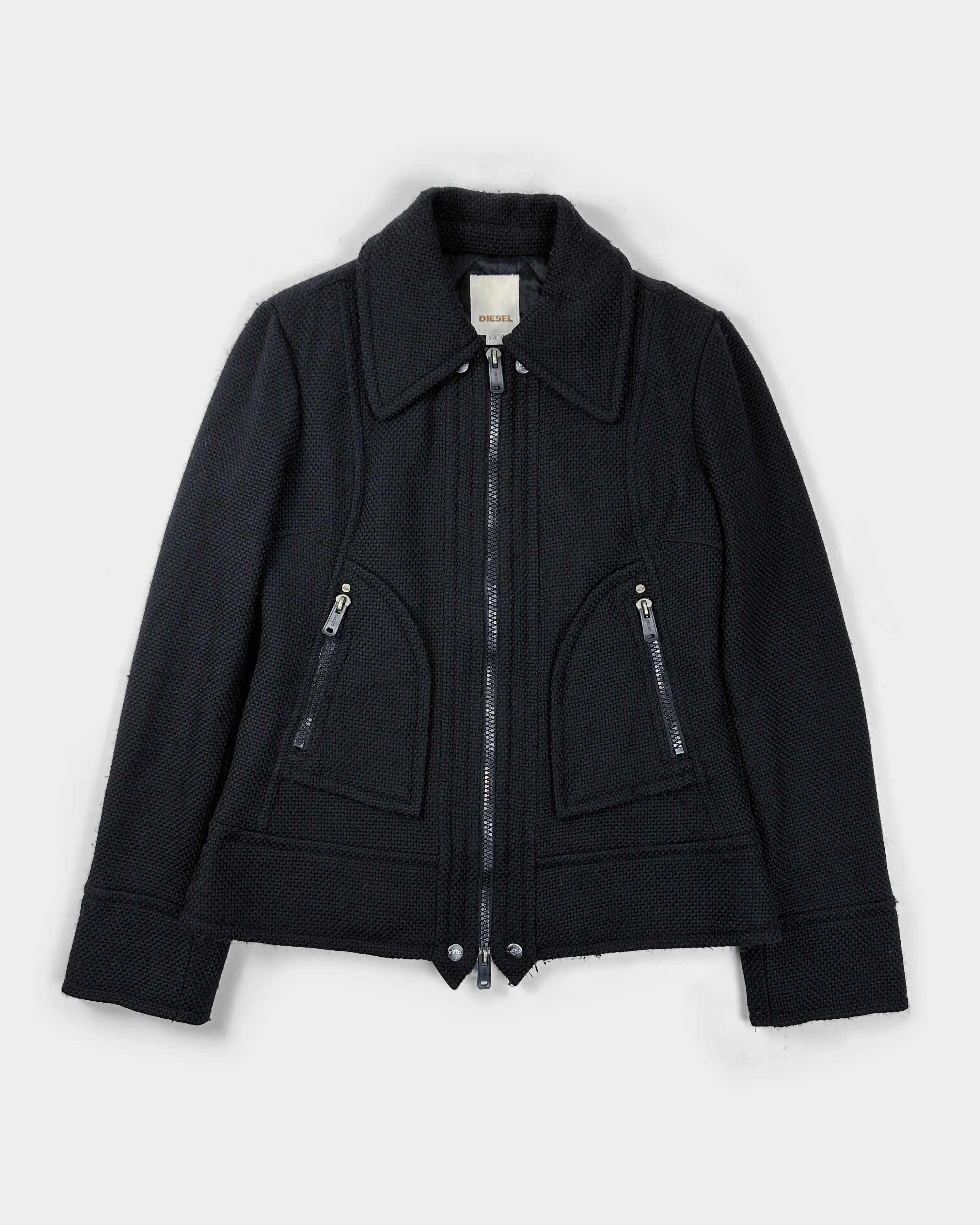 Diesel heavyweight Wool Black Jacket 2000's