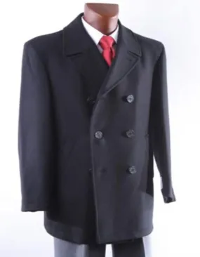 Double Breasted Luxury fabric Designer men's Wool Peacoat Sale