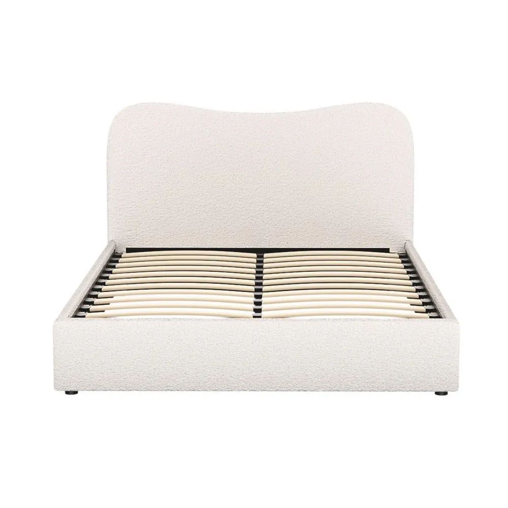 Double Package | Albany Boucle Bed Frame & Bonita Pillow Top Mattress (Medium Firm)