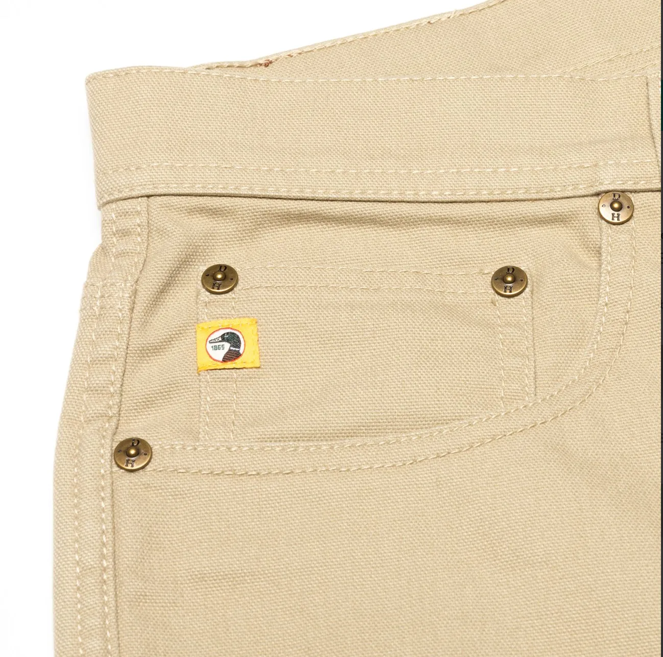 Duck Head 1865 Five-Pocket Field Canvas Pants Lymestone