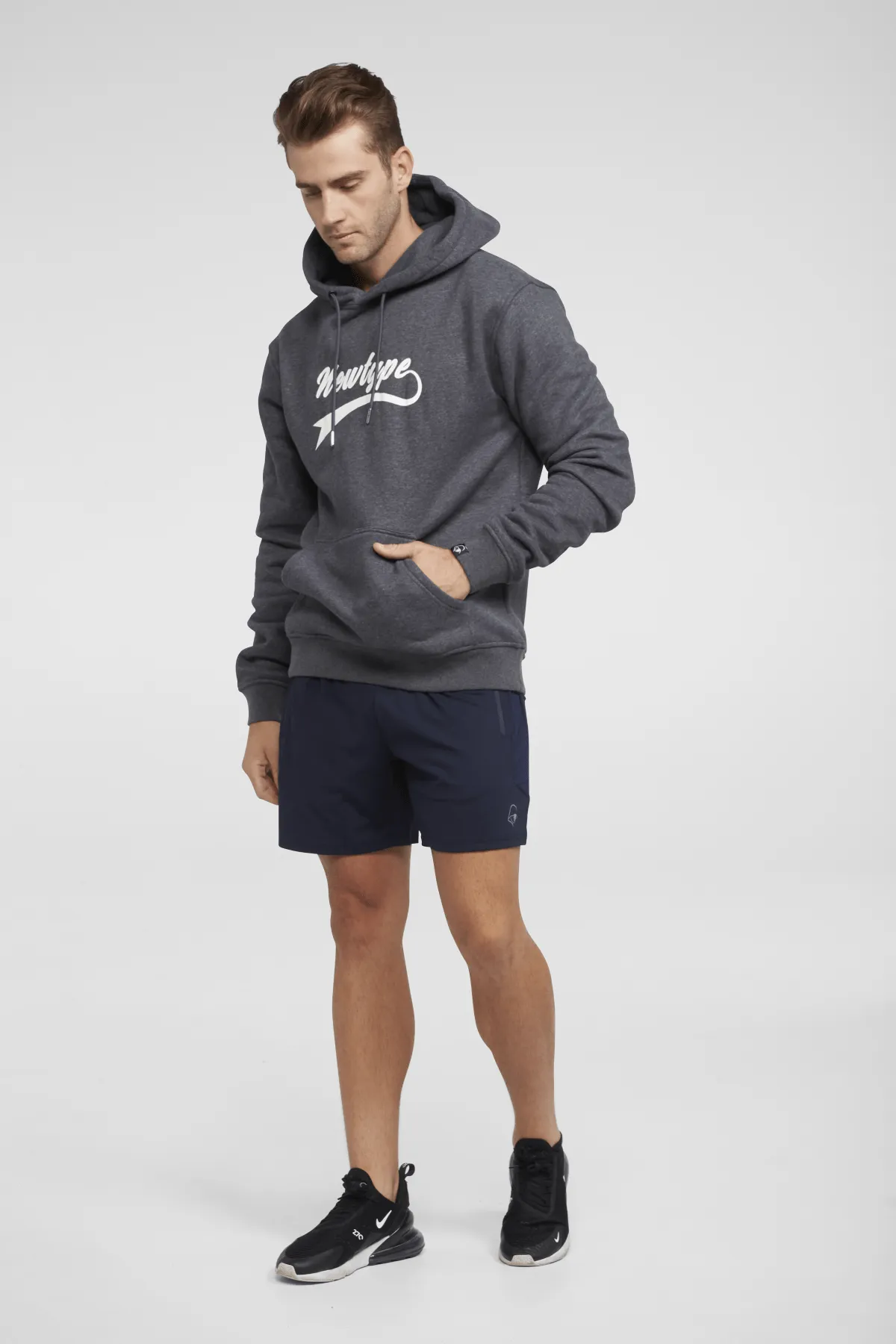 Dynamic Hooded Pullover Sweatshirt - Charcoal