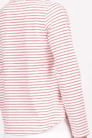 Emilia Top Long Sleeve - Peppermint Stripe