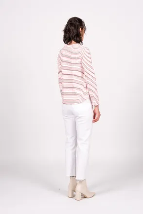 Emilia Top Long Sleeve - Peppermint Stripe