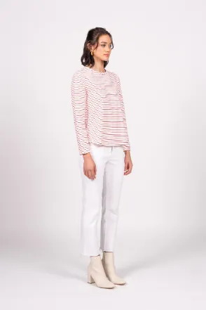 Emilia Top Long Sleeve - Peppermint Stripe