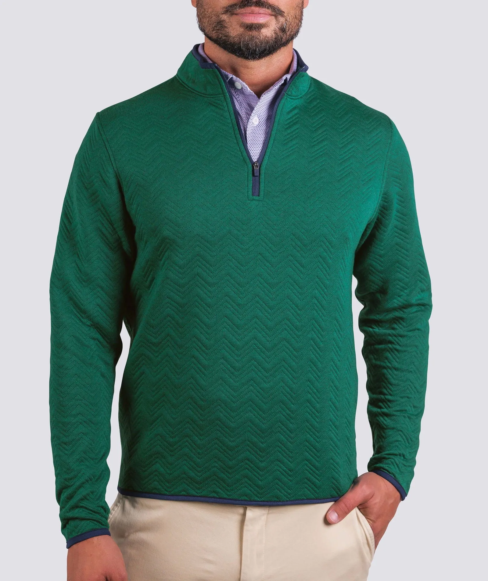 Erwin Quilted Quarter-Zip Pullover