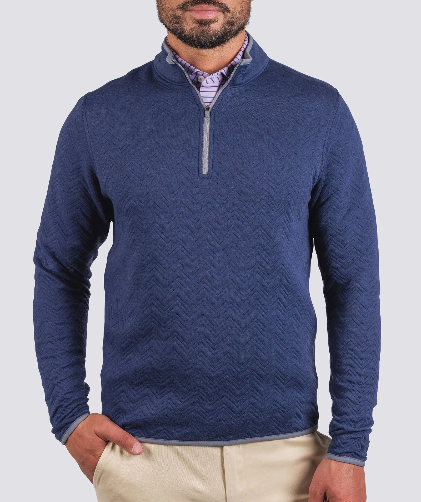 Erwin Quilted Quarter-Zip Pullover