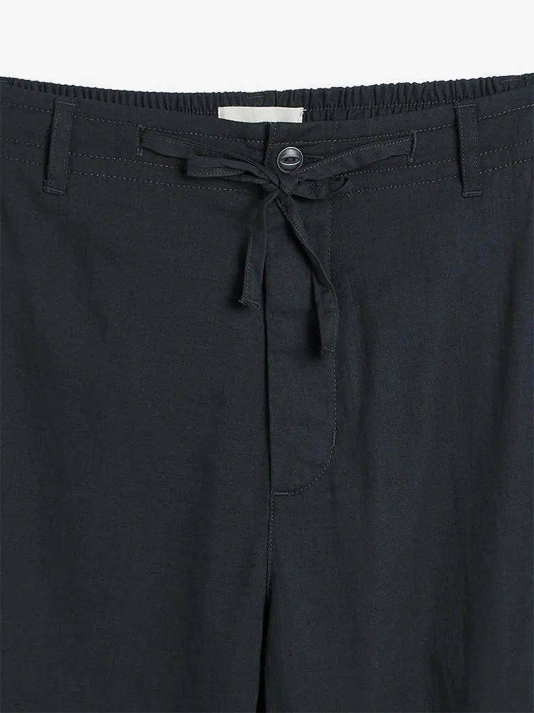 ETA Charcoal Cotton Slim Fit Chinos