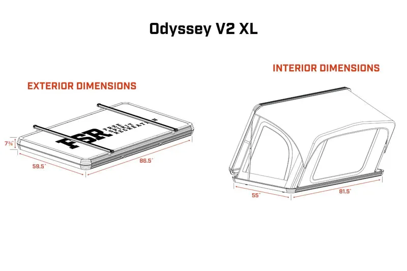 FREESPIRIT RECREATION Odyssey V2 XL - Rooftop Tent