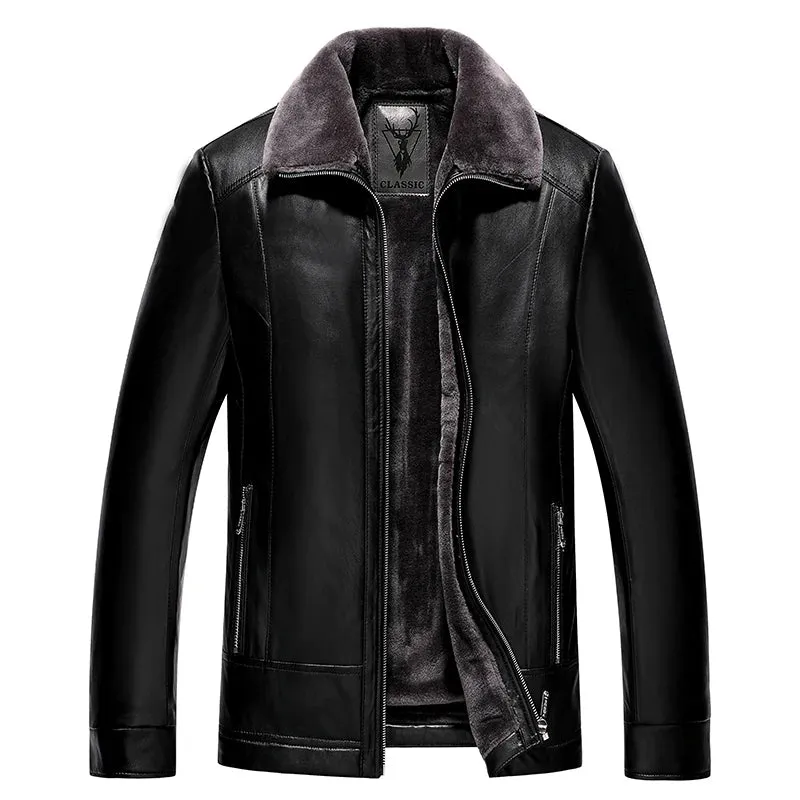 Funki Buys | Jackets | Men's Leather Fleece Motorcycle Jackets