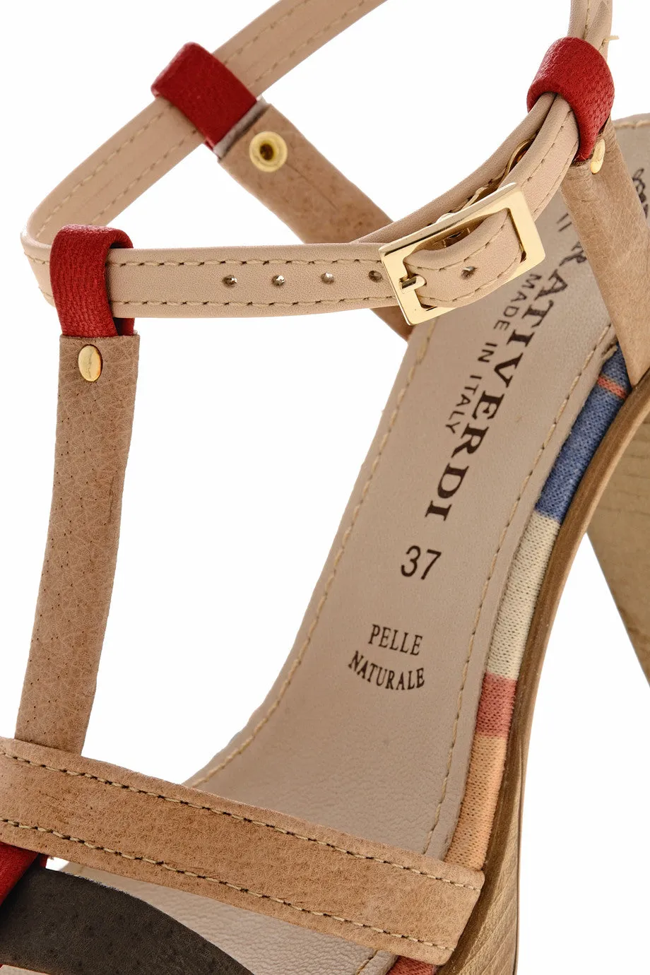 GRETA Taupe T-Strap Platforms