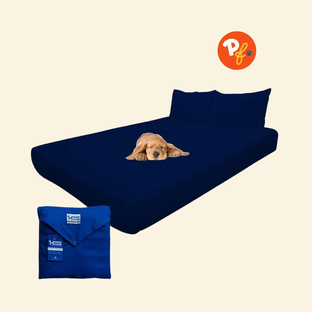 Happy Hounds 4-in-1 Furfficient Hydrophobic Sheets Set (Deep Sea Blue)