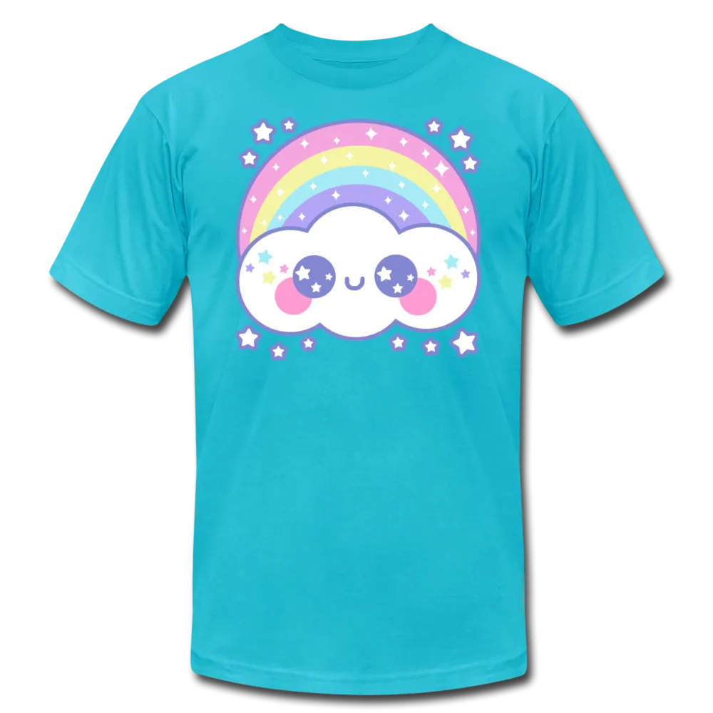 Happy Rainbow Cloud Unisex Jersey T-Shirt