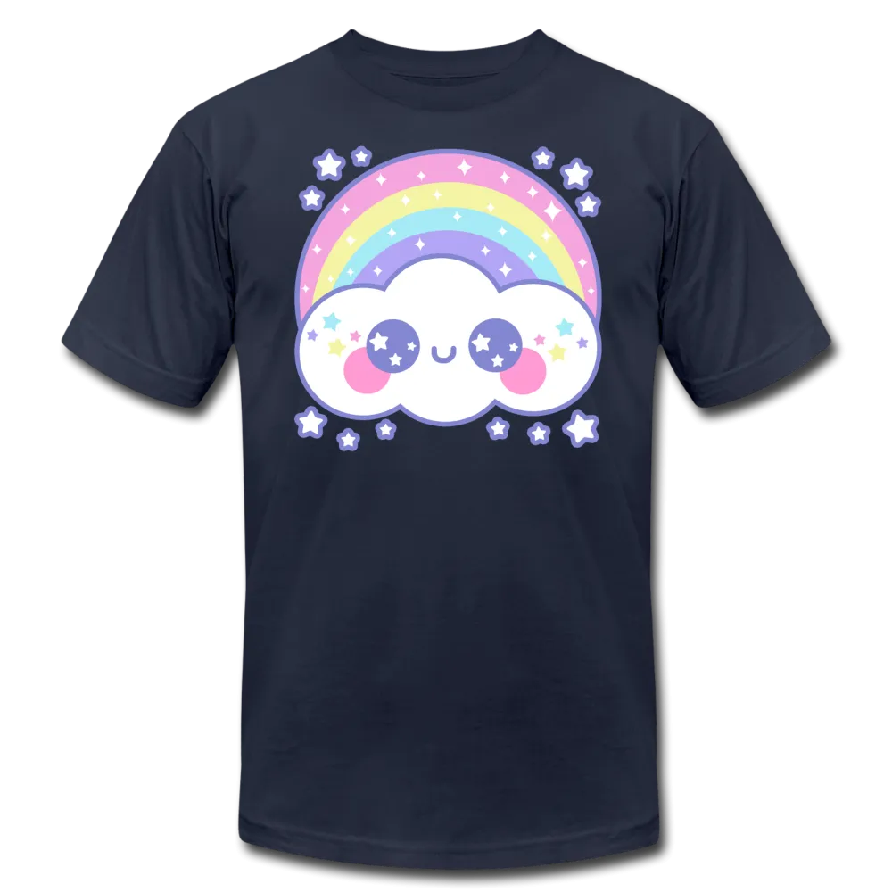 Happy Rainbow Cloud Unisex Jersey T-Shirt