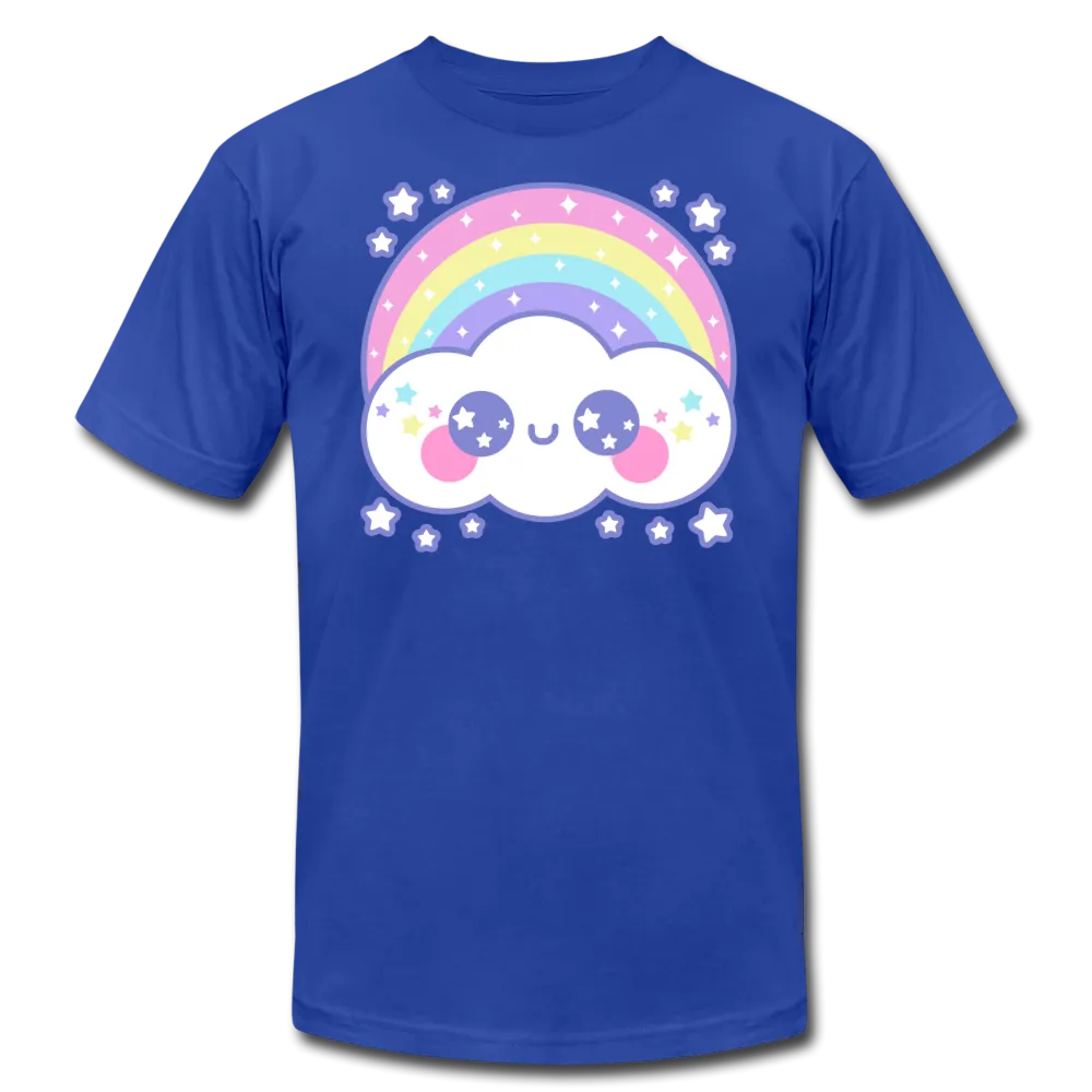 Happy Rainbow Cloud Unisex Jersey T-Shirt