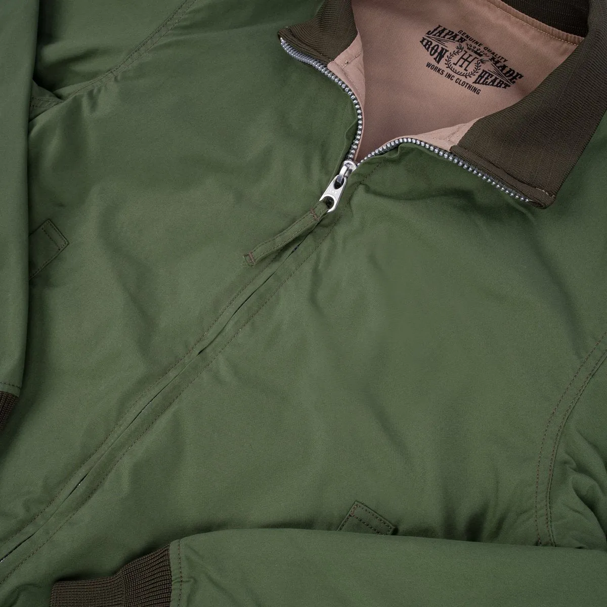 Iron Heart IHJ-130-OLV-NP Reversible Tanker Jacket - Olive (No Patch)