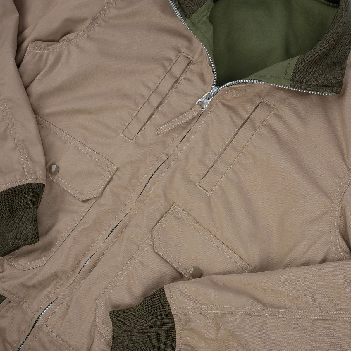 Iron Heart IHJ-130-OLV-NP Reversible Tanker Jacket - Olive (No Patch)