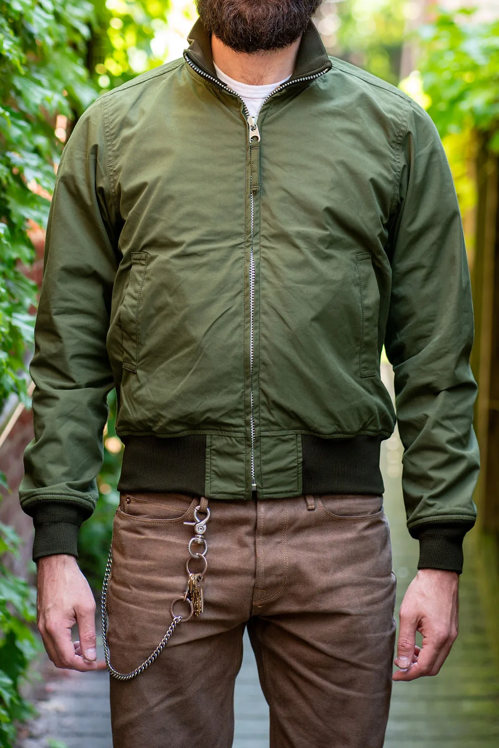 Iron Heart IHJ-130-OLV-NP Reversible Tanker Jacket - Olive (No Patch)