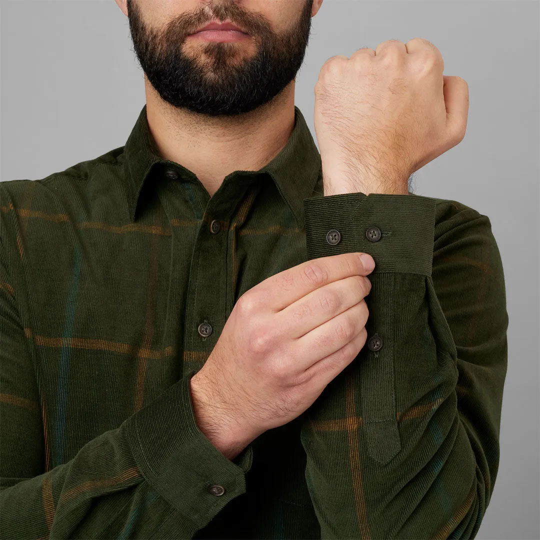 Kaldfjord Corduroy Check Shirt - Willow Green Check by Harkila