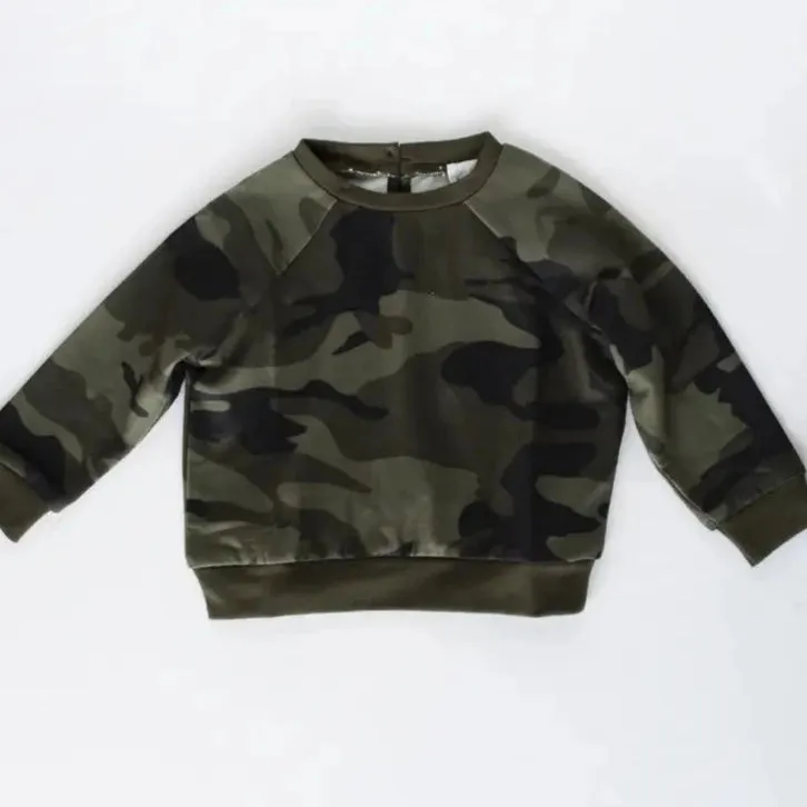 Kids Remi Camo Girls Pullover Sweater