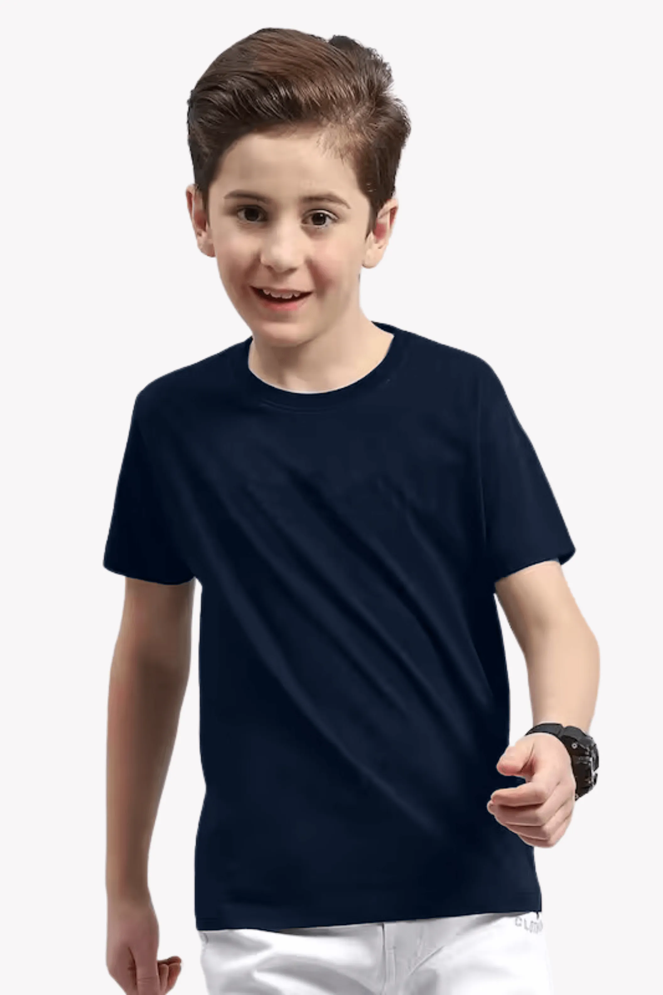 Kids Unisex Cotton lycra Tees stretchable - Half Sleeves