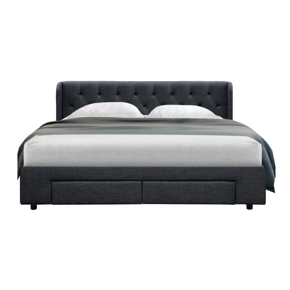 King Package | Avalon Bed Charcoal & Devon Euro Top Mattress (Medium)