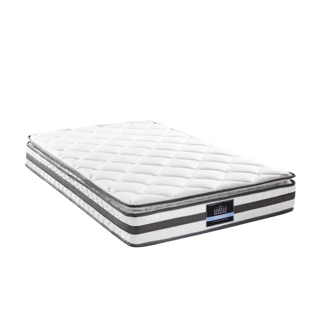 King Single Package | Ted Metal Bed & Normay Bonnell Spring Pillow Top Mattress (Medium Firm)