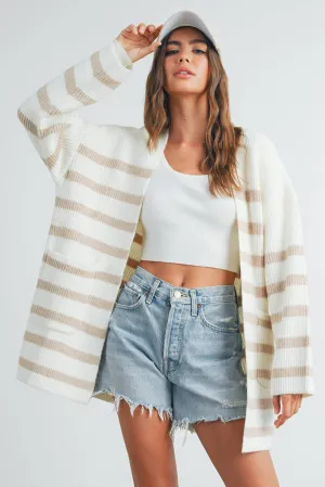 Knitted Stripe Cardigan