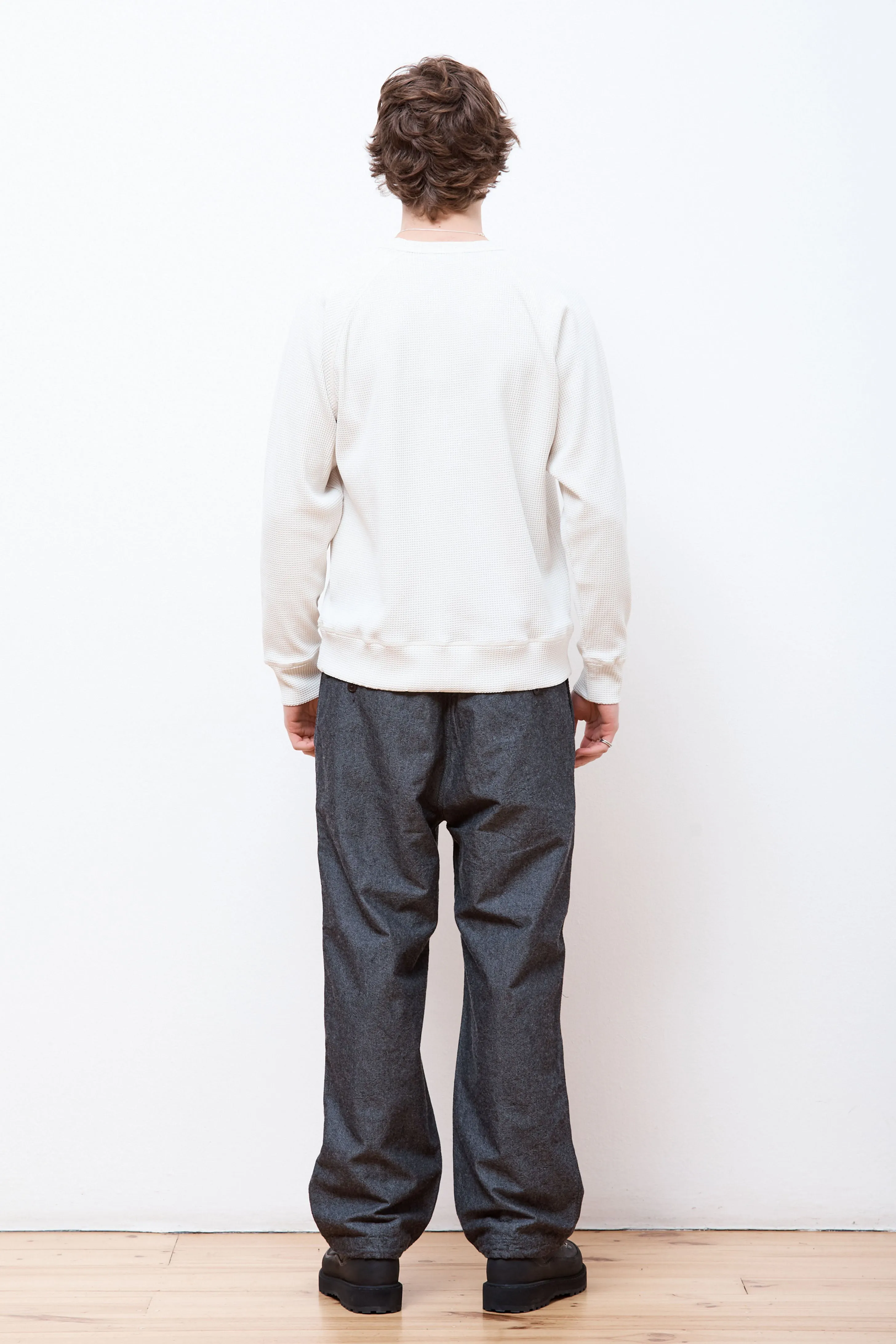 Kristian Relaxed Tech Waffle Sweater Lucid White