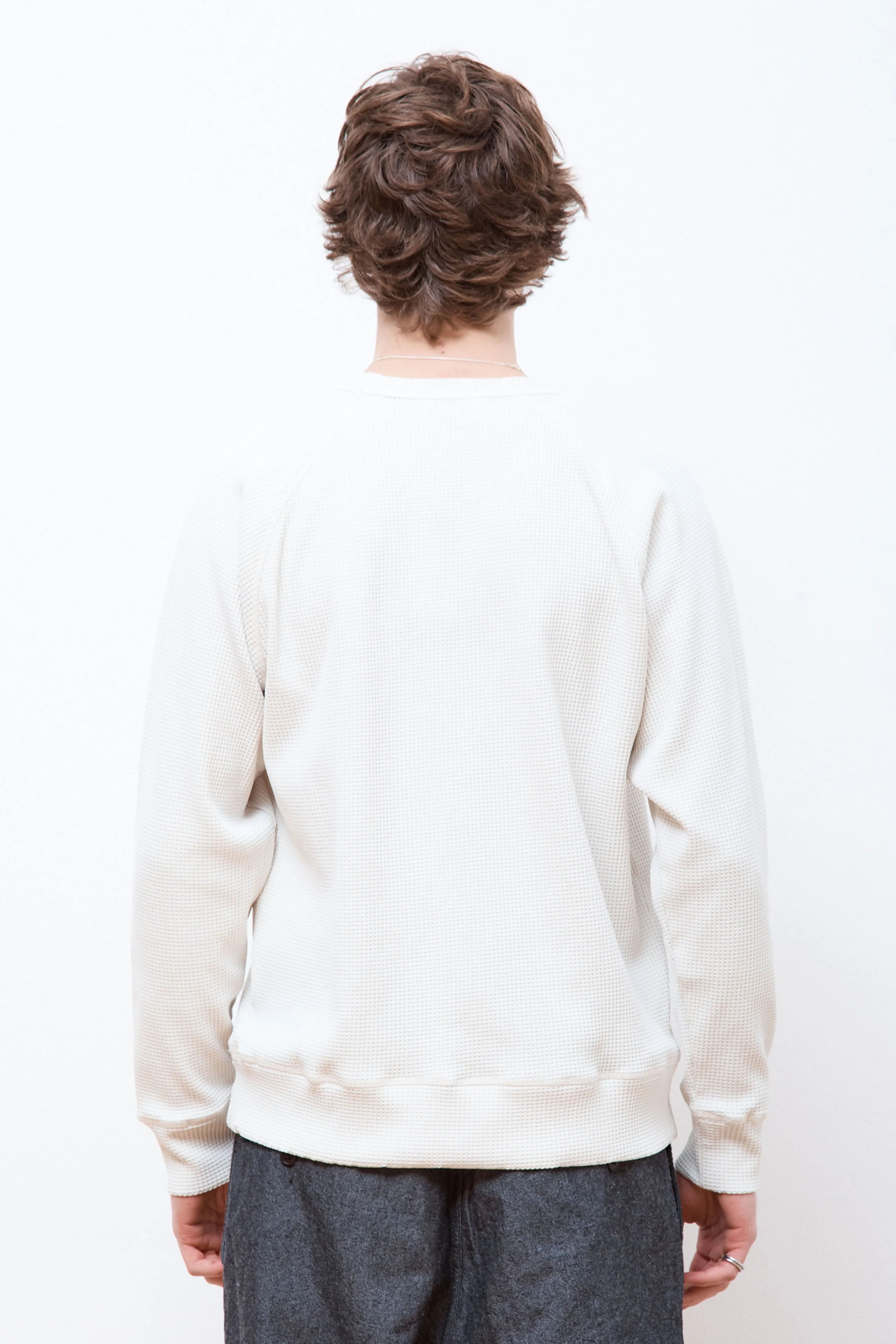 Kristian Relaxed Tech Waffle Sweater Lucid White