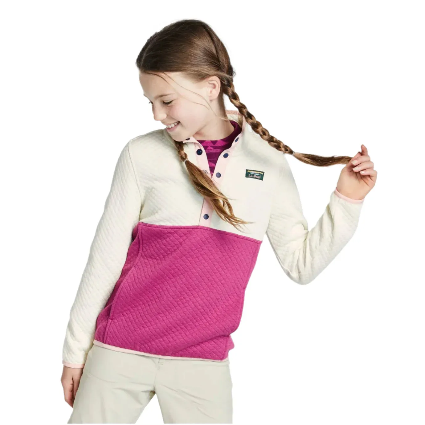 K's Quilted Quarter-Snap Pullover, Colorblock