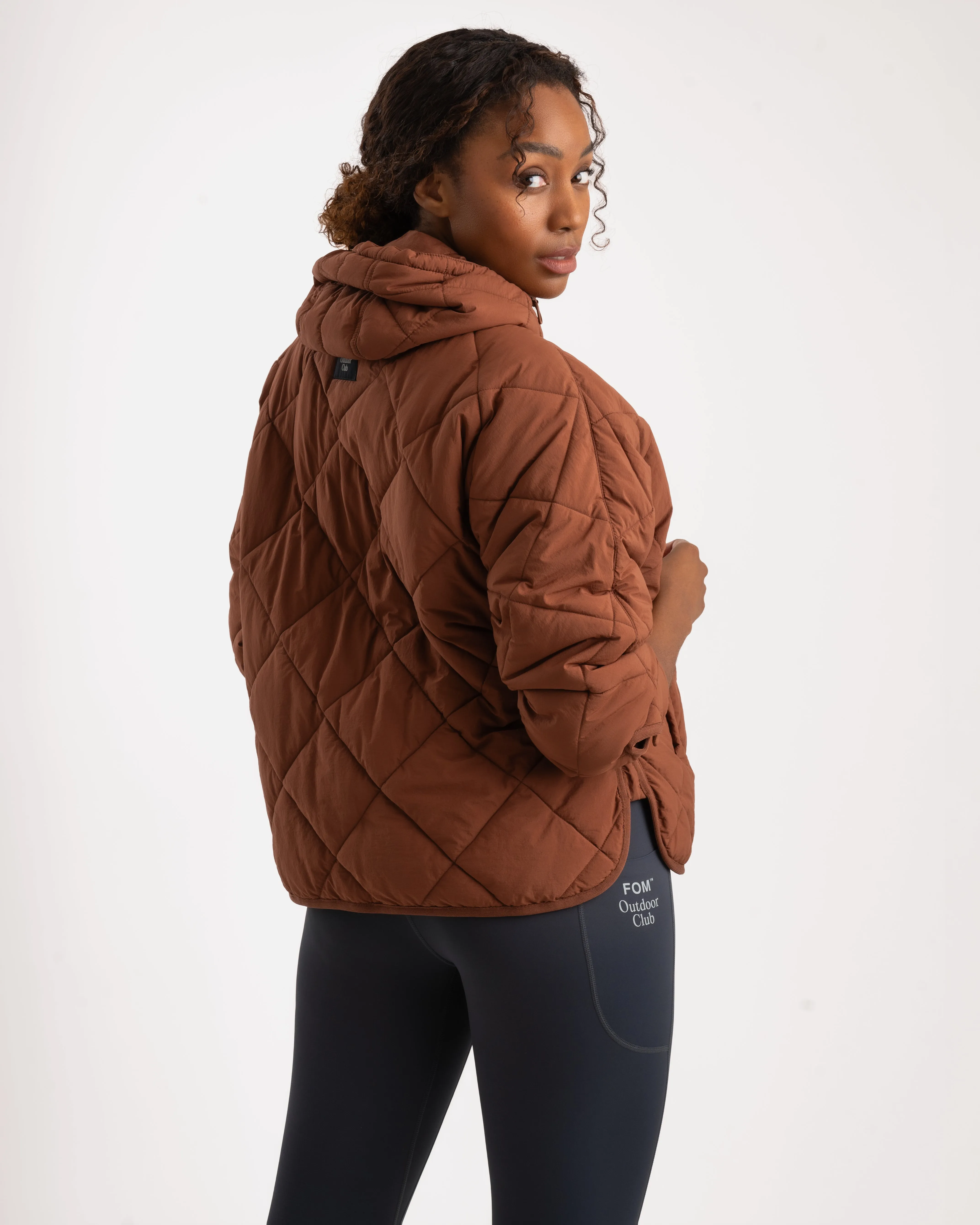 Ladies Outdoor Quilted Pullover - Canyon Clay