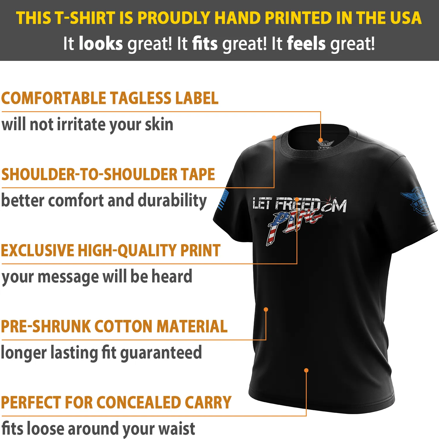 Let Freedom PING Short Sleeve Shirt