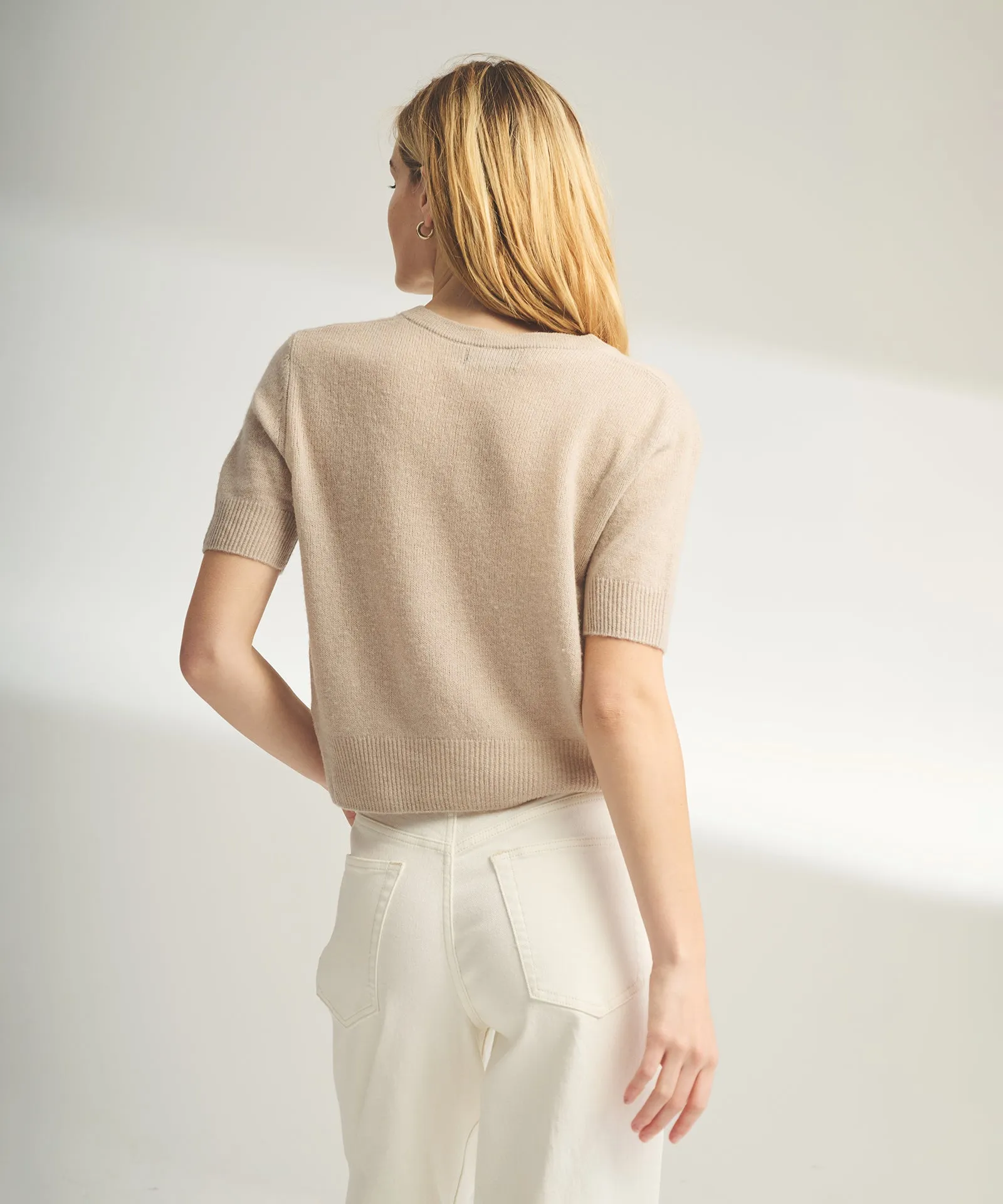 Lightweight Cashmere Short Sleeve Cardigan