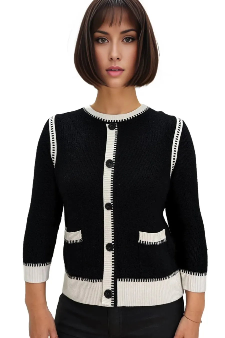 LS63029 SWEATER (BLK, WHT)