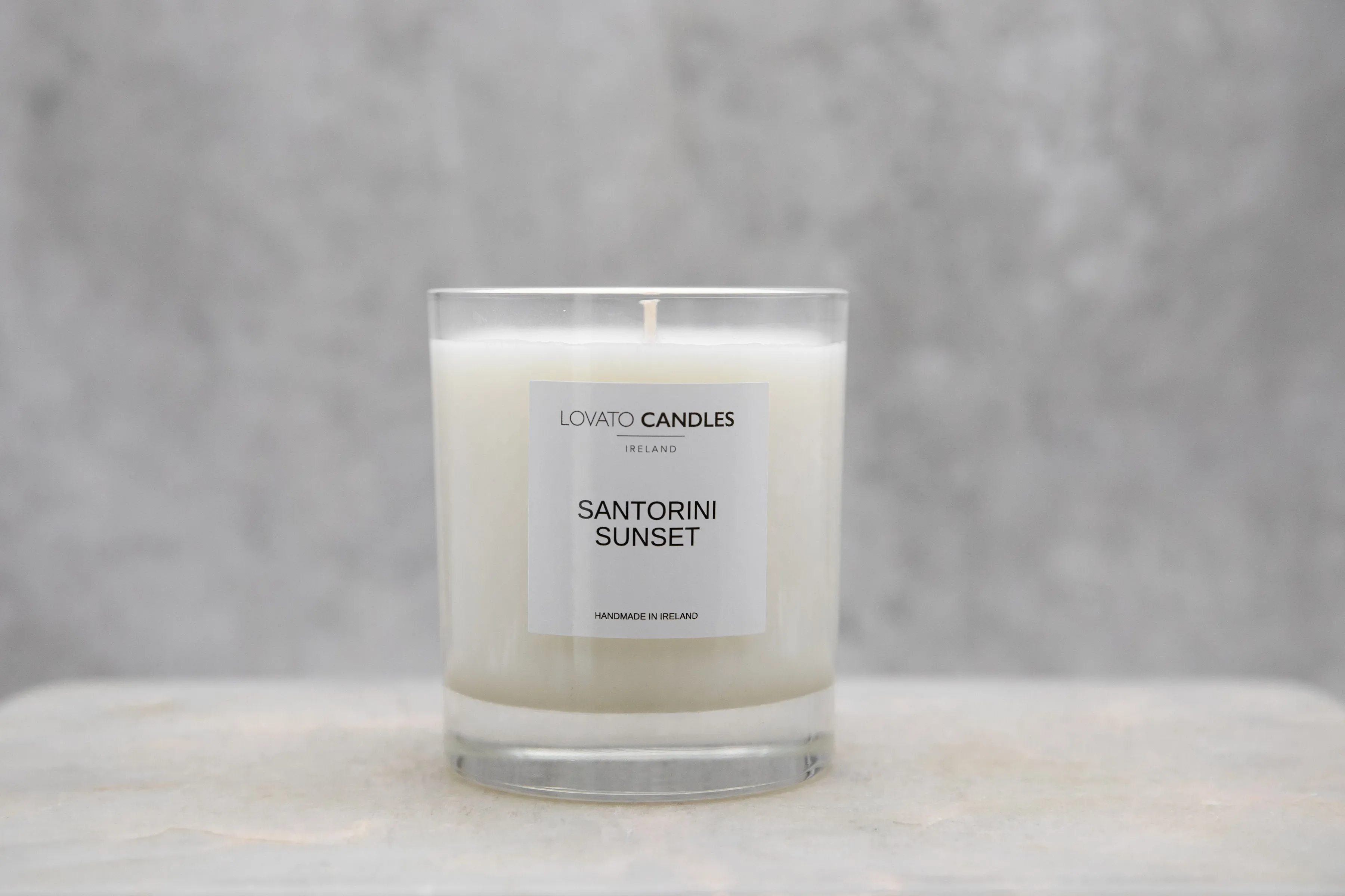 Luxury Clear Candle - Santorini Sunset