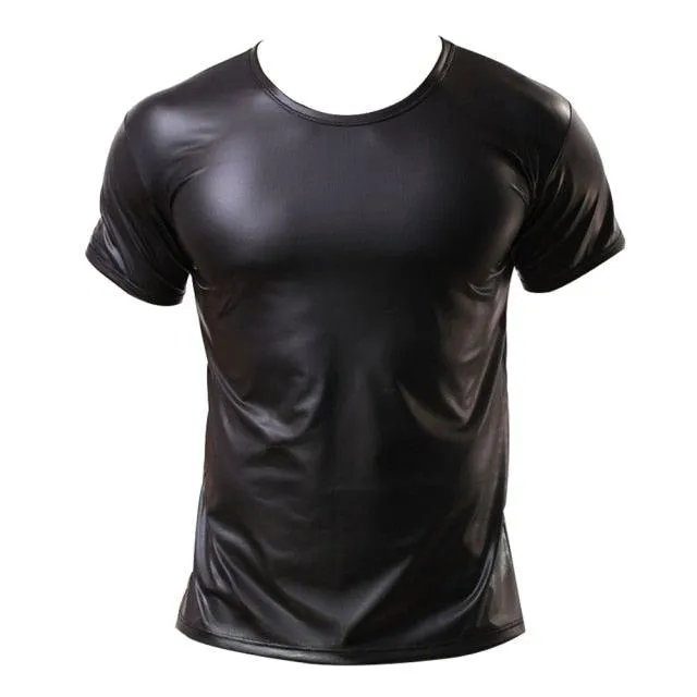 Mens Leather Performance Slim T-shirt