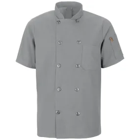 Men's Short Sleeve Chef Coat with OilBlok   MIMIX 046X - Grey