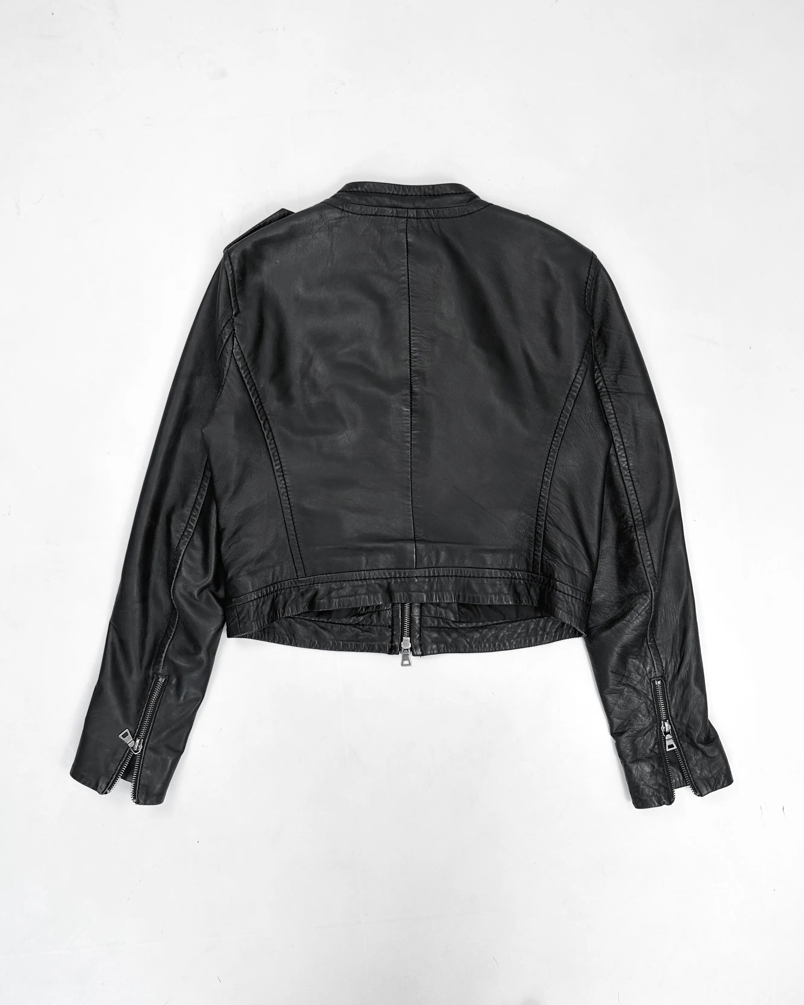 Moschino Cropped Soft Leather Jacket 1990's