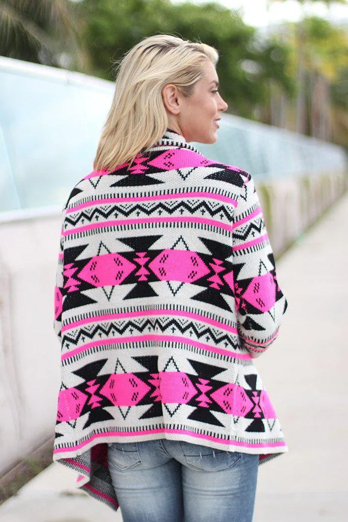 Neon Pink Cardigan