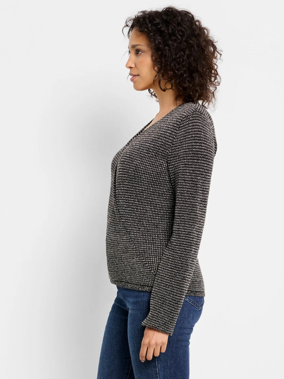 NIC ZOE F241146 Pixel Knit 4-Way Cardigan