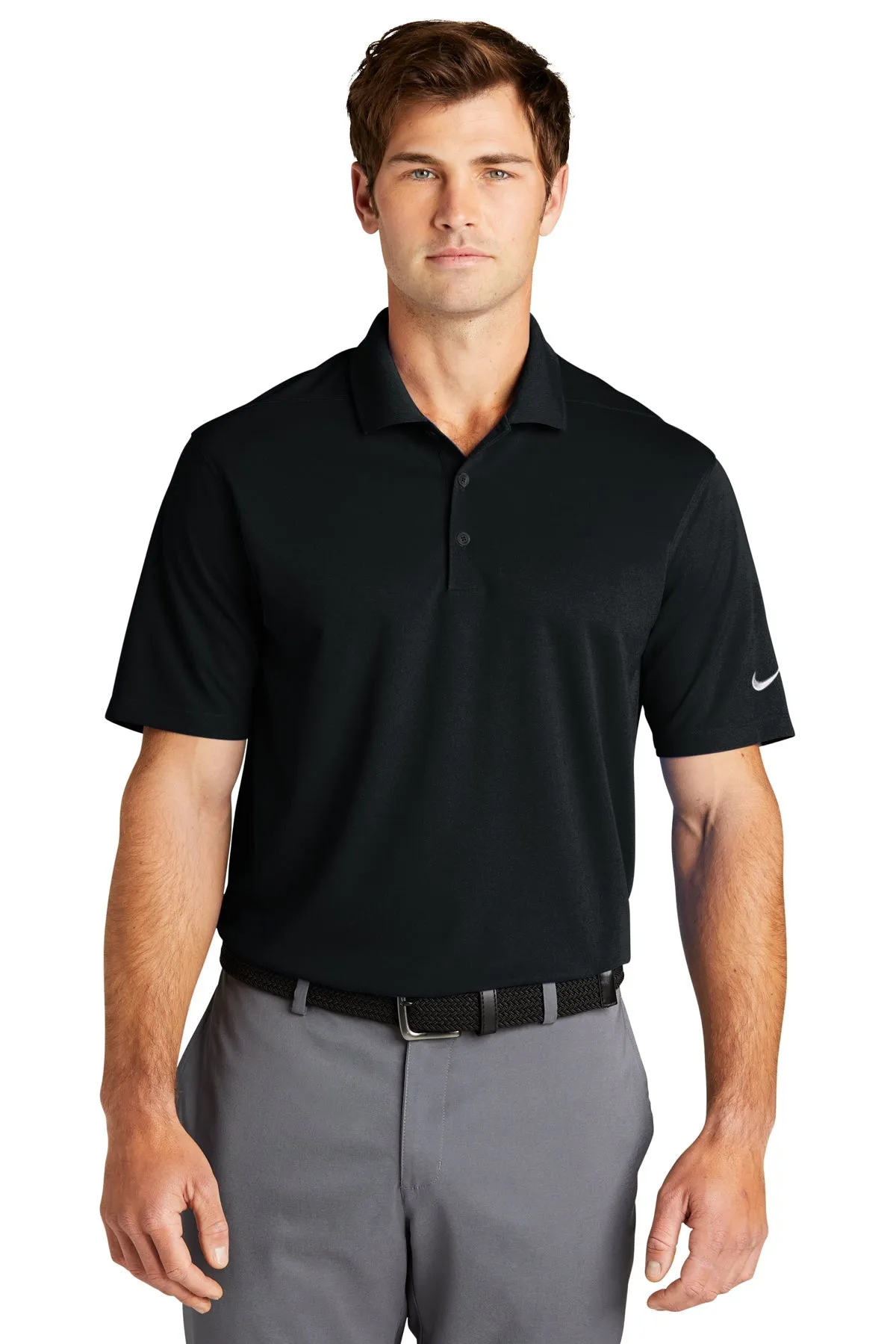 Nike Dri-FIT Micro Pique Customized Polos, Black