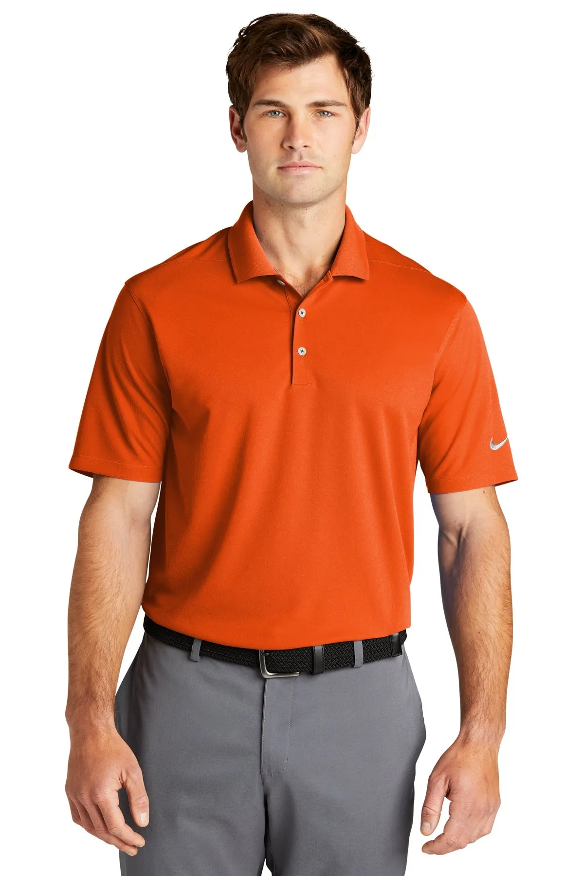 Nike Dri-FIT Micro Pique Customized Polos, Brilliant Orange